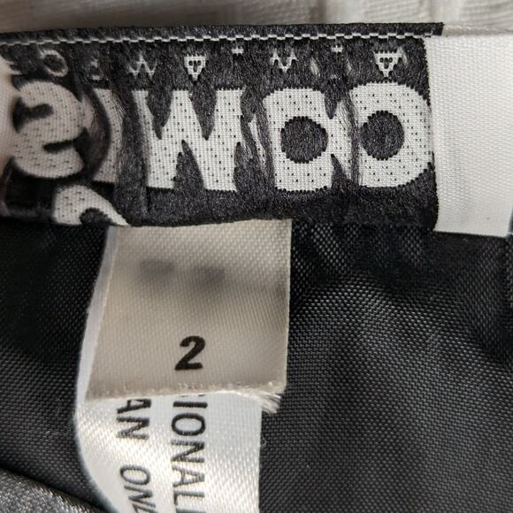 Simco Formalwear 2 Metallic Silver Maxi Skirt Satin Shiny Evening Party Y2K - Picture 6 of 7